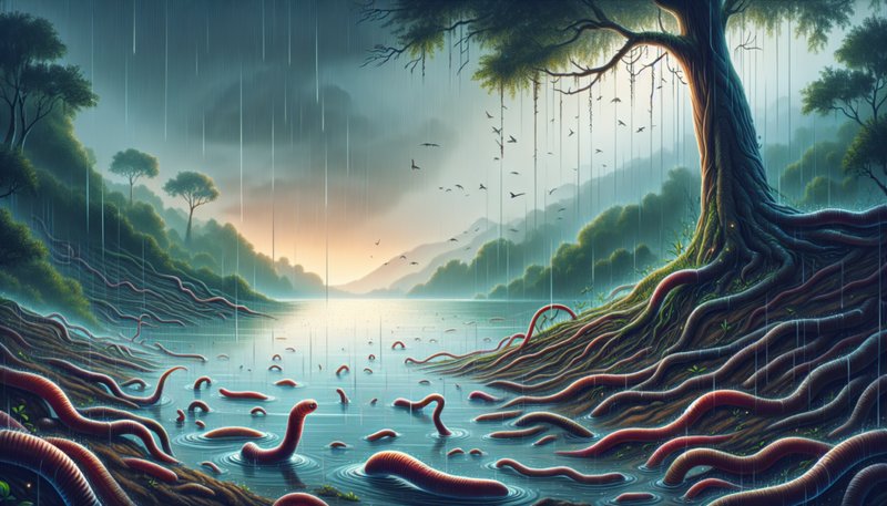 Earthworm Behavior During Rainfall Explained