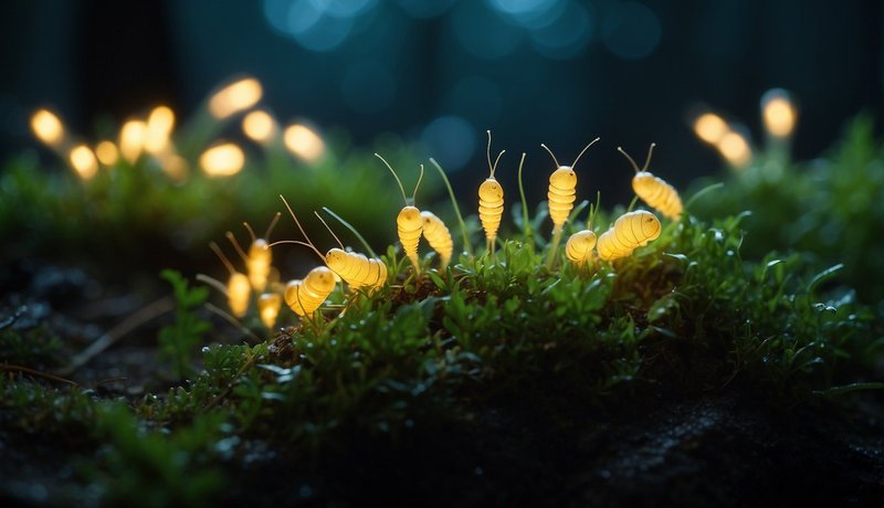 Glow Worms And Leaf Litter: Habitat Relationship